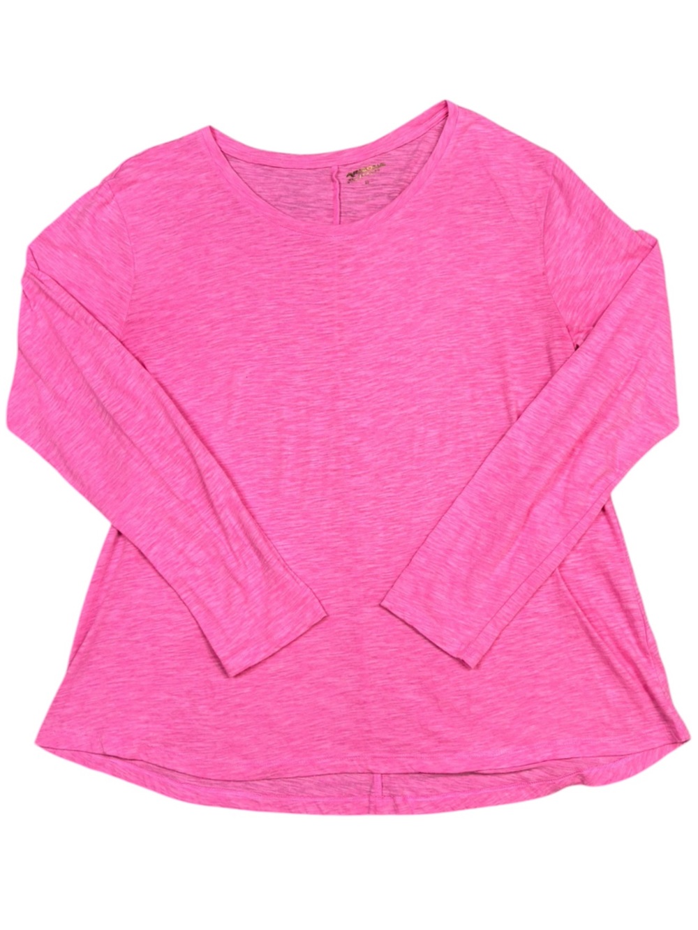 Arizona Jeans 100% Pink Semi Sheer Lightweight Cotton Long Sleeve Crew Neck XL